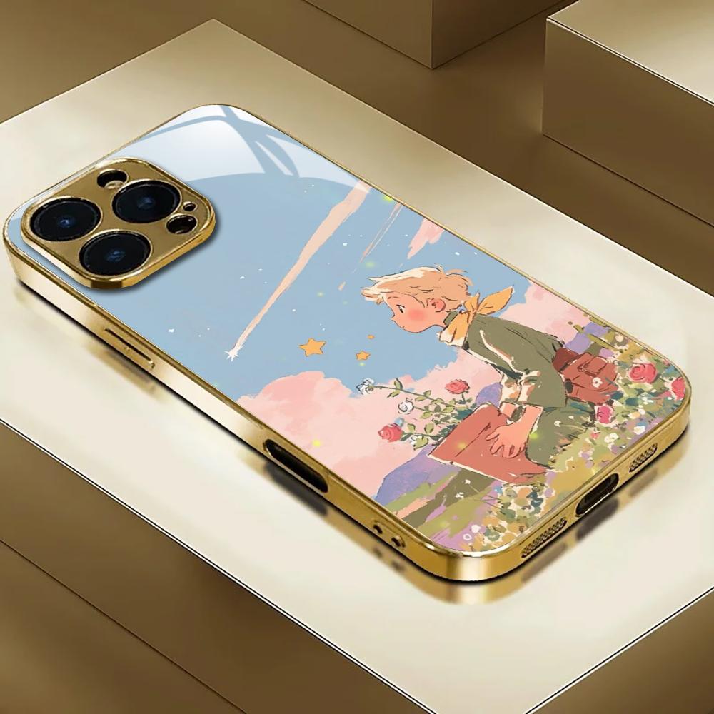 Apple Iphone 15 Pro Max - เคสโทรศัพท์ INS Mirror Rose Little Prince