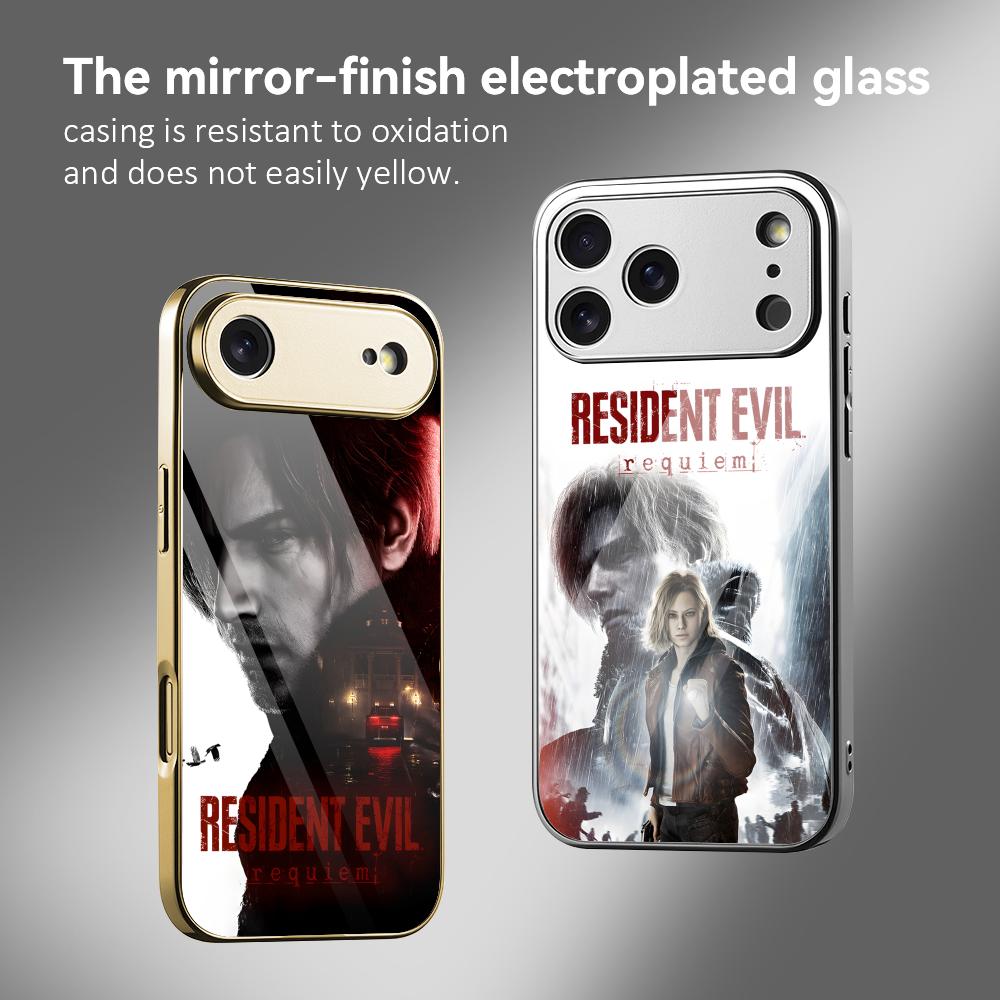 Apple Iphone 15 Pro Max - เคสโทรศัพท์เกม R-Resident Evil 9 เคสกันกระแทกโลหะเคลือบไฟฟ้าสำหรับ iPhone