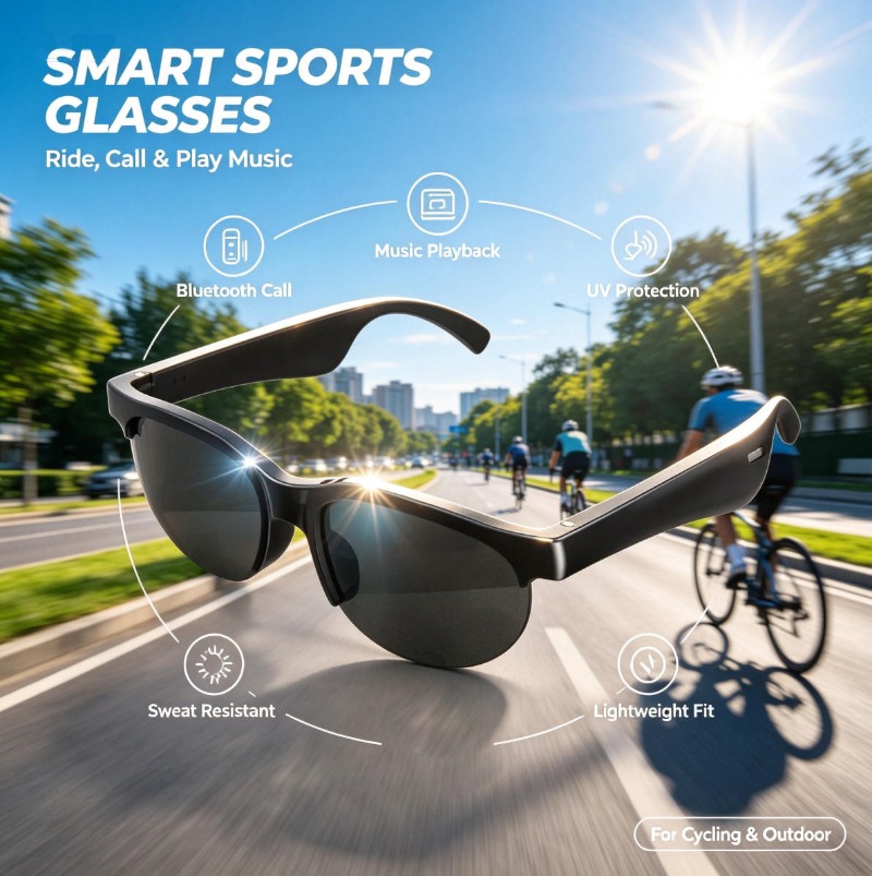 แว่นตากันแดดอัจฉริยะพร้อมระบบเ - Smart Glasses Lens บทวิจารณ์และราคา